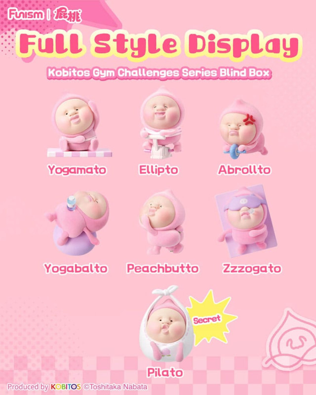 Kobitos Blind Box Mini Figures Gym Challenges Series 8 cm Display (6) 10