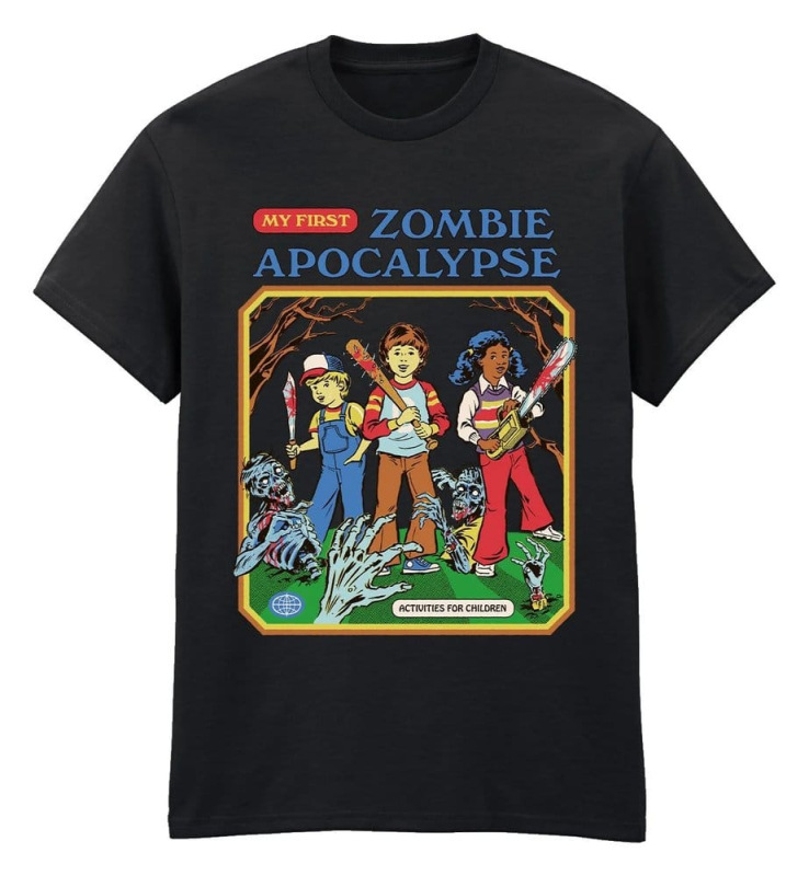 Steven Rhodes T-Shirt Zombie Apocalypse Basic Black Size XL 1