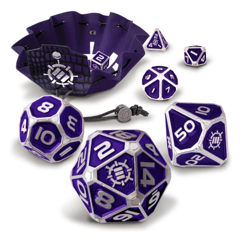 Enhance Tabletop Series Metal RPG Dice Set Purple (7)