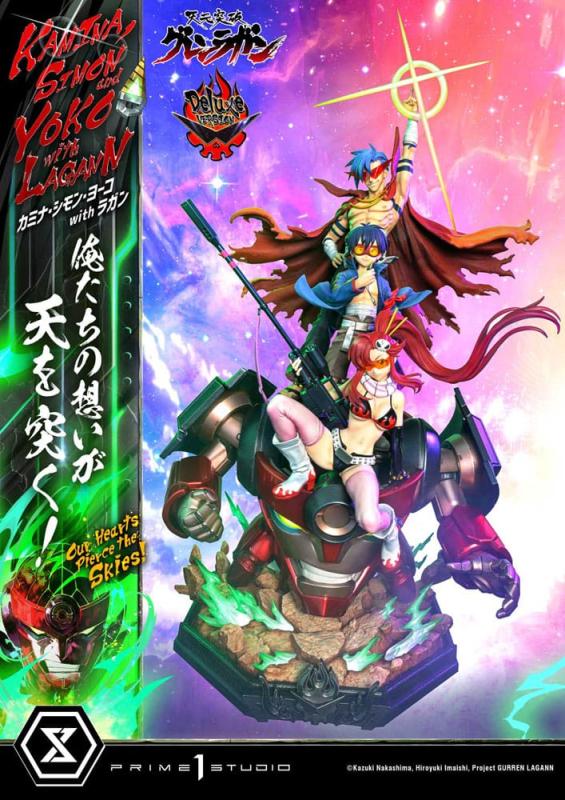 Gurren Lagann Ultimate Premium Masterline Series Statue 1/4 Kamina, Simon & Yoko with Lagann Deluxe