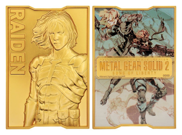 Metal Gear Solid 2 Ingot Raiden 24k Gold Plated Limited Edition 4