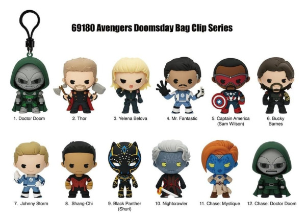 Avengers 3D PVC Bag Clips Series 1 Display (24) 2