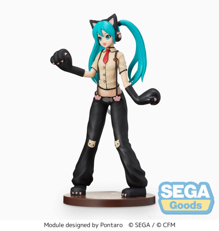 Hatsune Miku Project DIVA Arcade Future Tone SPM PVC Statue Hatsune Miku Kitty Cat 23 cm 2
