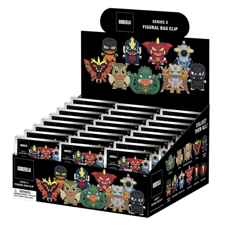 Godzilla 3D PVC Bag Clips Series 2 Display (24) 2