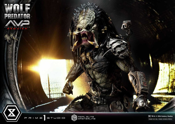 Alien vs. Predator Real Elite Masterline Series Statue 1/3 Requiem Wolf Predator Deluxe Ver. 95 cm 11