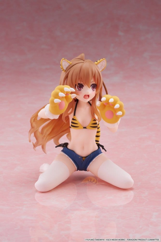Toradora! Desktop Cute PVC Figure Taiga Aisaka (Tiger Costume Swimwear Ver.) 13 cm 11