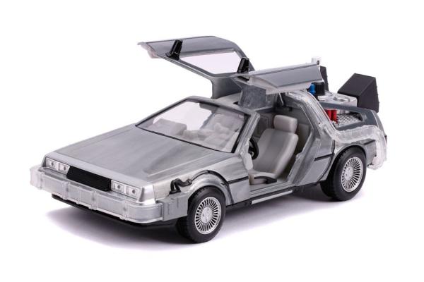 Back to the Future II Hollywood Rides Diecast Model 1/24 DeLorean Time Machine