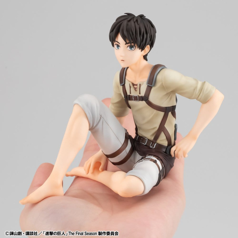 Attack on Titan G.E.M. Series PVC Figures 2-Pack Eren Yeager & Squad Captain Levi Palm Size 1
