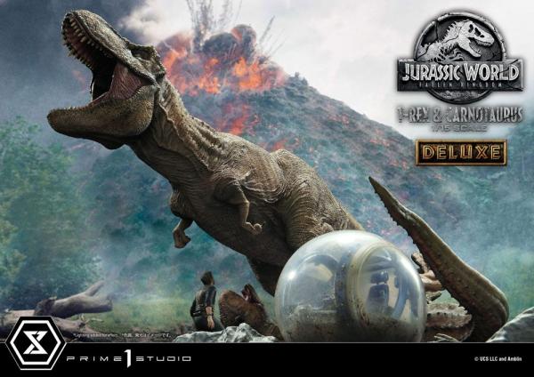 Jurassic World Fallen Kingdom: T-Rex & Carnotaurus Deluxe 1/15 Statue - Prime 1 Studios