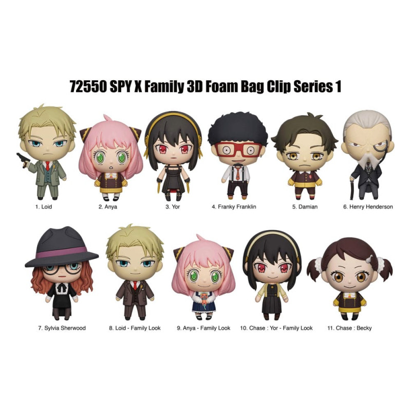 Spy x Family 3D Foam Bag Clips Series 1 Display (24) 1