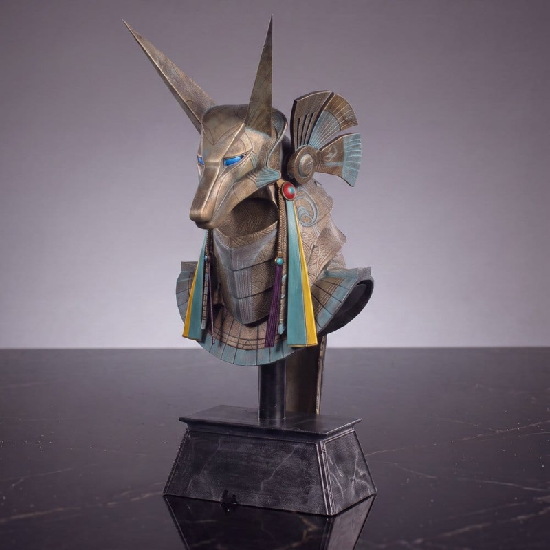 Stargate Desktop Replica Helmet Replica Jackal Guard Helmet Anubis 15 cm 6