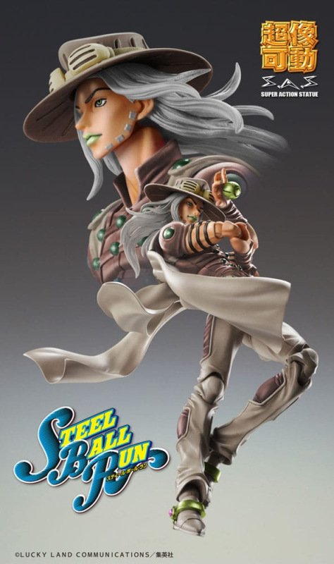 JoJo's Bizarre Adventure Part7 Steel Ball Run Super Action Action Figure Chozokado Gyro Zeppeli Thir 4