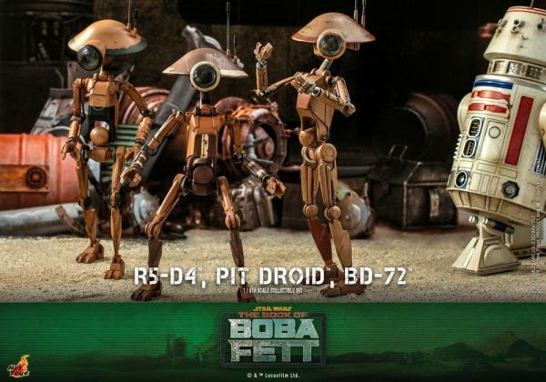 Star Wars The Mandalorian: R5-D4, Pit Droid, & BD-72 1/6 Action Figures - Hot Toys