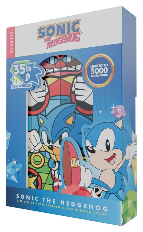 Sonic The Hedgehog Ingot Stained Glass Window Style 60 cm 2
