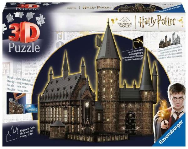 Harry Potter 3D Puzzle Hogwarts Castle: Great Hall - Night Edition (643 Pieces)