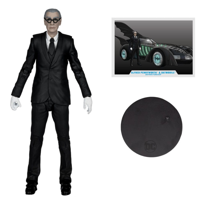 Batman Forever DC Multiverse Action Figure with Vehicle Alfred Pennyworth & Batmobile (Gold Label) 7 2