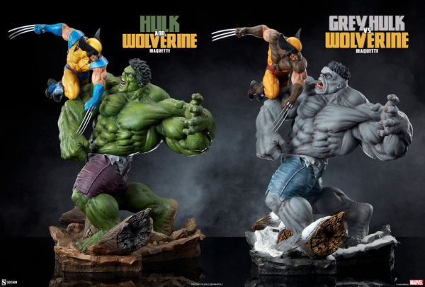 Marvel Statue Grey Hulk vs Wolverine 58 cm 13
