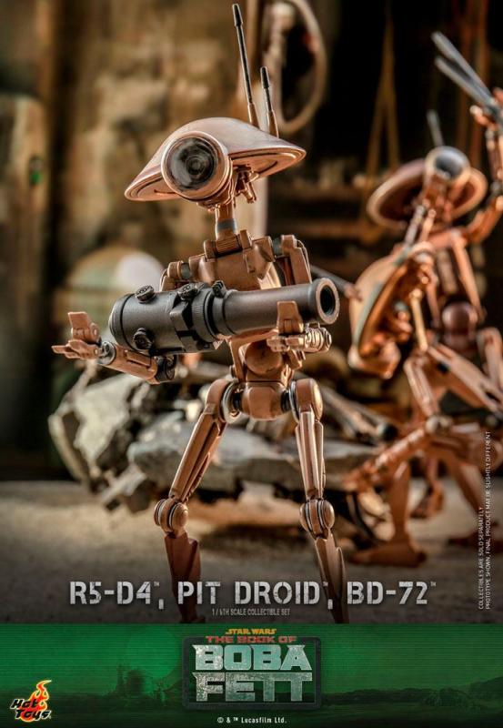 Star Wars The Mandalorian: R5-D4, Pit Droid, & BD-72 1/6 Action Figures - Hot Toys