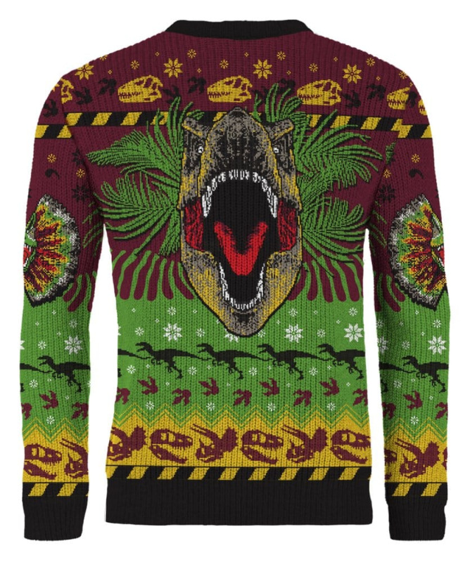 Jurassic Park Christmas Sweater Happy Rexmas Size XL 1