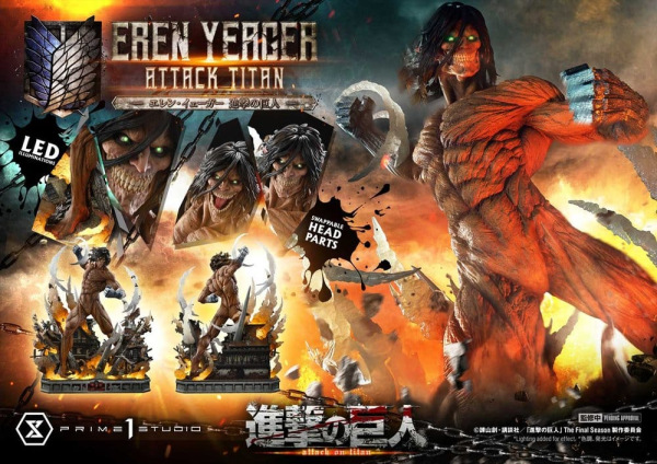 Attack on Titan (TV animation) Ultimate Diorama Masterline Statue Eren Yeager Attack Titan 81 cm 6
