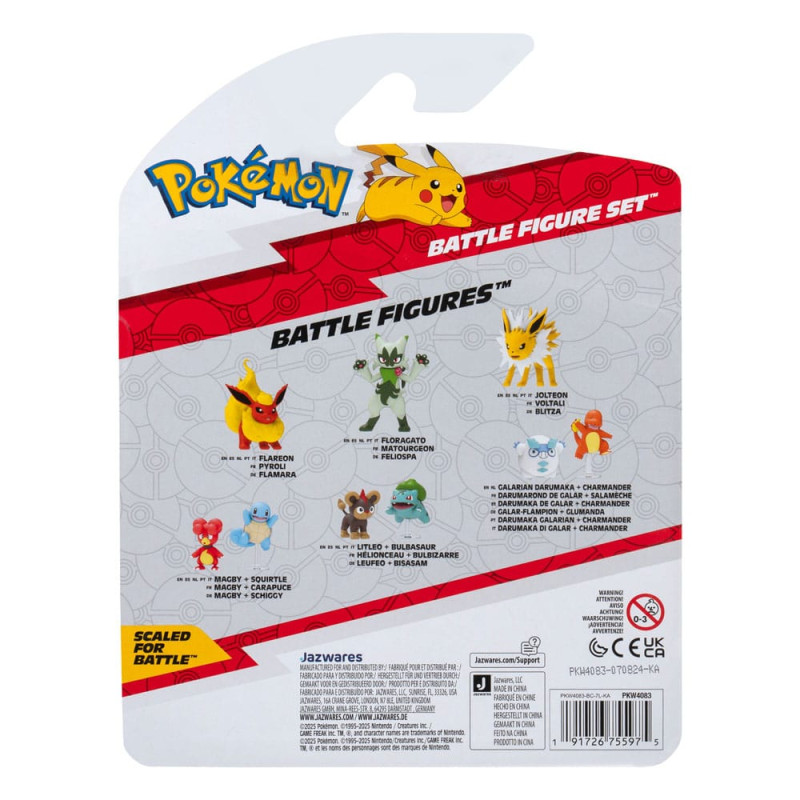Pokémon First Partner Battle Figure Set Figure 3-Pack Pichu, Machop, & Weavile 1