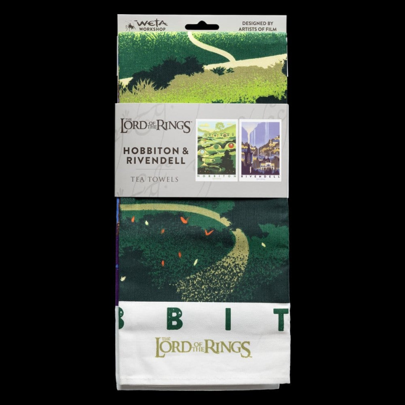Lord of the Rings Tea Towel 2-Pack Rivendell & Hobbiton 70 cm 3
