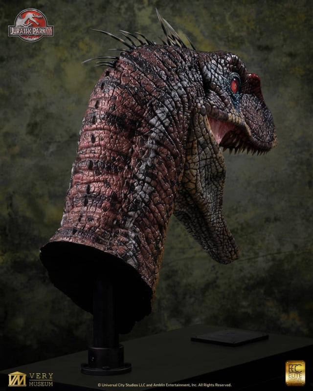 Jurassic Park III Life Size Bust Male Alpha Velociraptor "Blood Knight" 83 cm 12