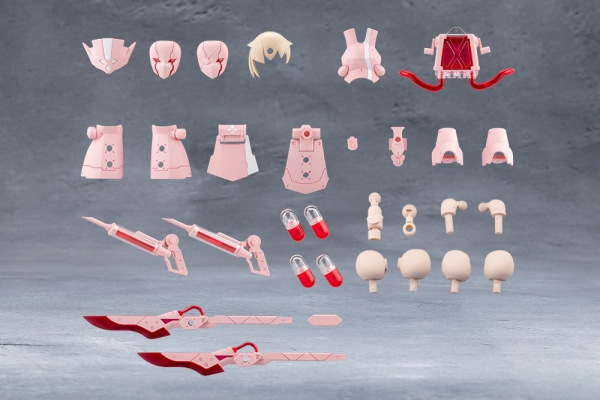 Megalomaria Unlimited Universe Plastic Model Kit Accessory Set Metamorphose Unit Exarmor Pink Nurse 1