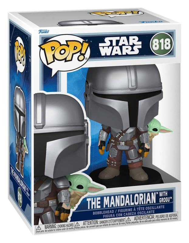 Star Wars: The Mandalorian and Grogu POP! Vinyl Bobblehead Figure The Mandalorian with Grogu 9 cm 1