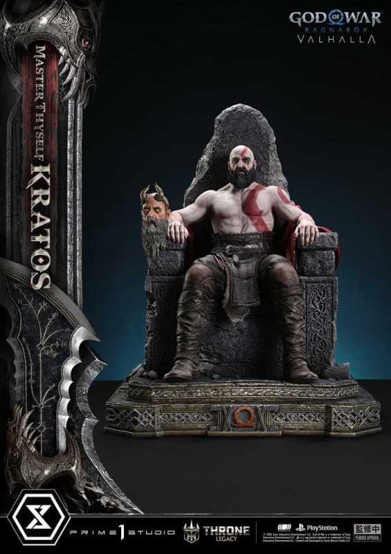 Throne Legacy God of War Series Statue 1/3 Ragnarok Master Thyself Kratos 67 cm 6