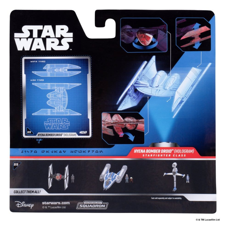 Star Wars Medium Vehicle & Figure set Hyena Vulture Bomber (Red Hologram) & Battle Droid (Chase) 4