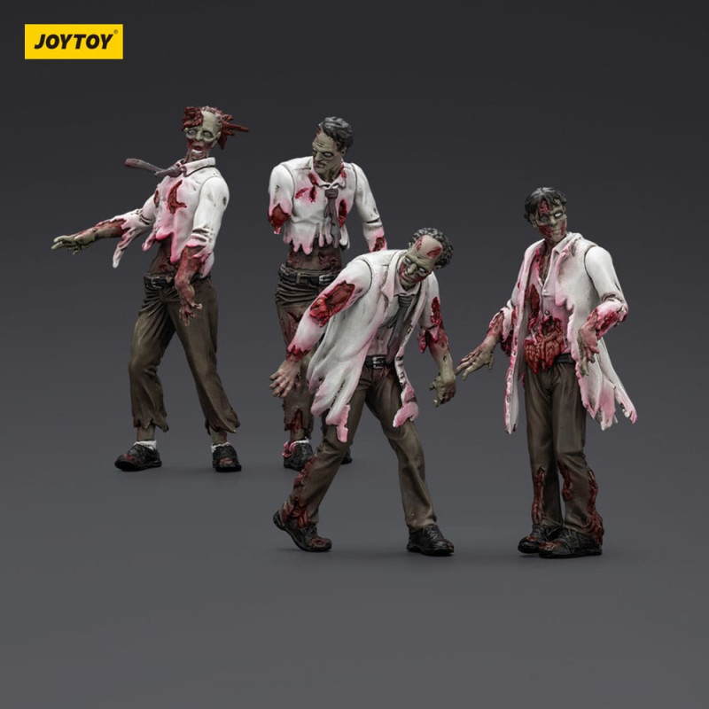 Zombie Dark Source Action Figures 4-Pack Scientists (Male) 8 cm 1