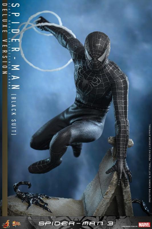 Spider-Man 3 Movie Masterpiece Action Figure 1/6 Spider-Man (Black Suit) (Deluxe Version) 30 cm