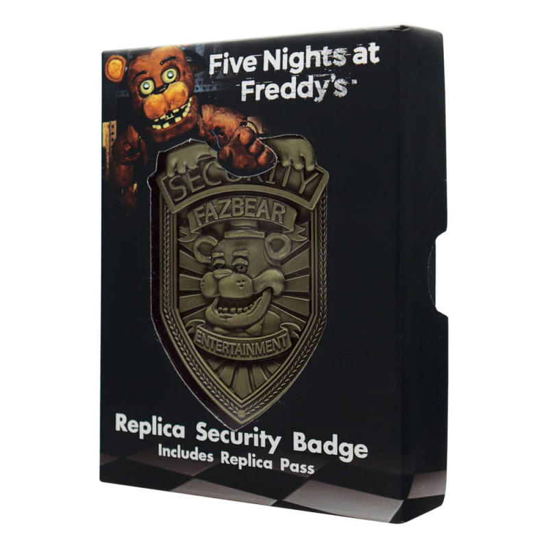 Five Nights at Freddy´s Replica Security Badge Antique Brass Edition 1