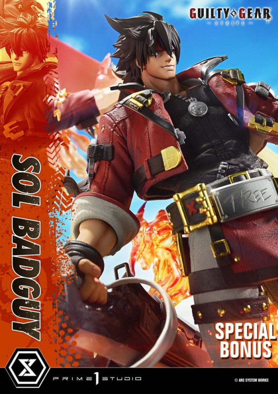 Guilty Gear Strive Ultimate Premium Masterline Series Statue 1/4 Sol Badguy Bonus Version 82 cm 6