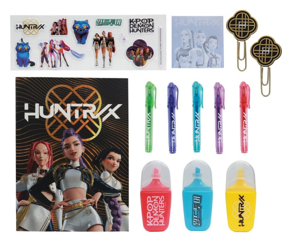 KPop Demon Hunters Stationery Set 10-Pack Golden 1