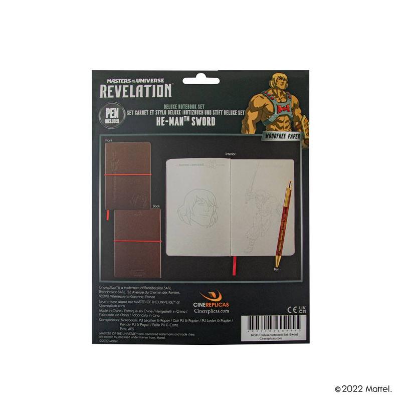 Masters of the Universe - Revelation: Notebook Set (notebook + pen) He-Man with Sword 3