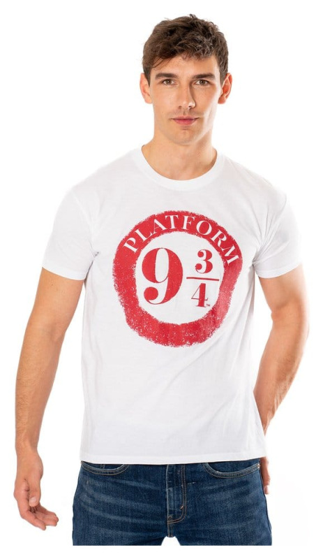 Harry Potter T-Shirt Platform 9 3/4 Raised Print Size M 1