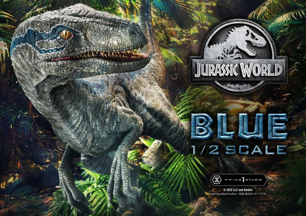 Jurassic World: Fallen Kingdom (Film) Legacy Museum Collection Statue 1/2 Blue 88 cm 1