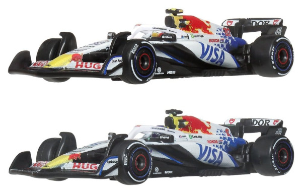 Formula 1 Hot Wheels Premium Die-Cast Vehicle 2-Pack 1:64 Team Visa Cash App Racing Bulls