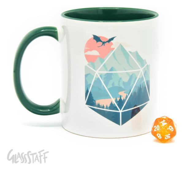 Glassstaff Gift Set Mug & Dice D20 A D20 Scene 3