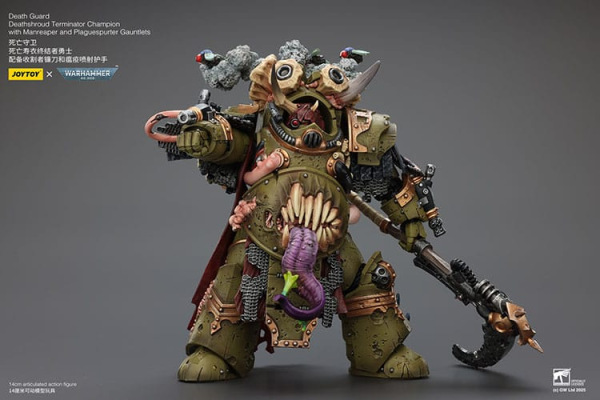 Warhammer 40k Action Figure 1/18 Death Guard Deathshroud Terminator Championwith Manreaper and Plagu 5