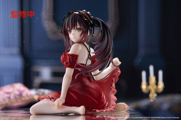 Date A Live V PVC Statue Desktop Cute Figure Kurumi Tokisaki Nightwear Ver. Renewal 13 cm 2