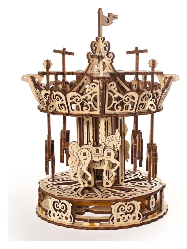 Ugears 3D Wooden Puzzle Carousel 9