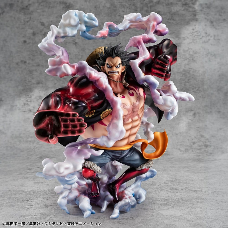One Piece Portrait.Of.Pirates SA-Maximum PVC Figure Monkey D. Luffy Gear 4 Bounce-Man 10th Limited V 12