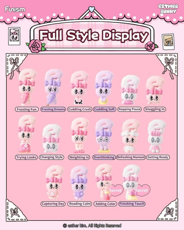 Esther Bunny Blind Box Mini Figures Little Vlog Bunny Face Series 6 cm Display (6) 1