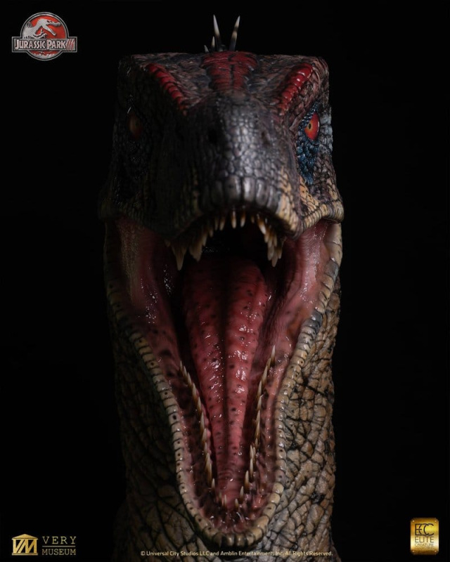 Jurassic Park III Life Size Bust Male Alpha Velociraptor "Blood Knight" 83 cm 2