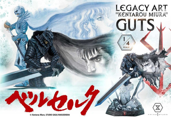 Berserk Legacy Art "Kentarou Miura" Statue 1/4 Guts Bonus Version 74 cm 7