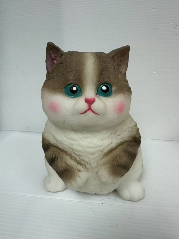 Fun Maker Squishy Fidget Toy Dark Brown Cat 11 cm 6