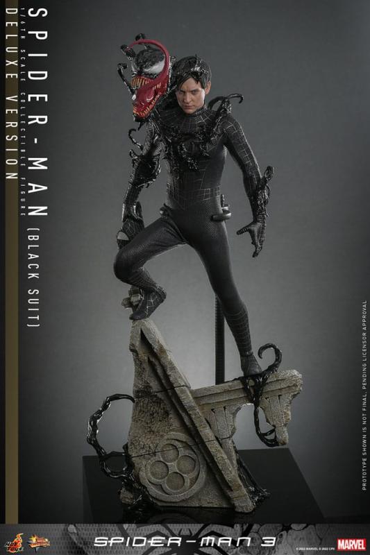 Spider-Man 3 Movie Masterpiece Action Figure 1/6 Spider-Man (Black Suit) (Deluxe Version) 30 cm